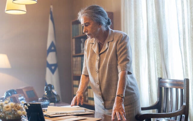Helen Mirren stars as Golda Meir in Golda. Helen Mirren stars as Golda Meir in Golda.