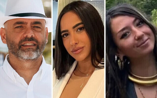 From left to right: Itzhak Gelerenter, Amit Buskila, and Shani Louk. (The Times of Israel: Courtesy) From left to right: Itzhak Gelerenter, Amit Buskila, and Shani Louk. (The Times of Israel: Courtesy)