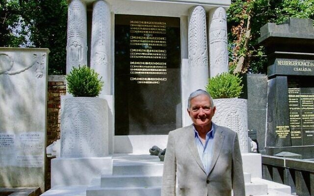 Nick Greiner at the restored family mausoleum in Budapest last month. Nick Greiner at the restored family mausoleum in Budapest last month.