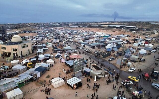 A displaced Palestinians camp in Rafah in December 2023.
Photo: Mahmud Hams/AFP A displaced Palestinians camp in Rafah in December 2023.
Photo: Mahmud Hams/AFP