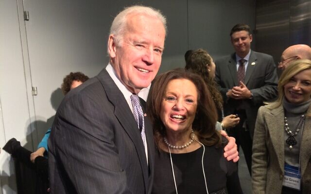 Eva Fischl with then US vice-president Joe Biden at the Joint’s centenary celebrations in Washington, DC, in late 2013. Eva Fischl with then US vice-president Joe Biden at the Joint’s centenary celebrations in Washington, DC, in late 2013.
