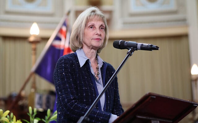Antisemitism envoy Jillian Segal speaking at the Melbourne Hebrew congregation in Toorak. Photo: Peter Haskin Antisemitism envoy Jillian Segal speaking at the Melbourne Hebrew congregation in Toorak. Photo: Peter Haskin