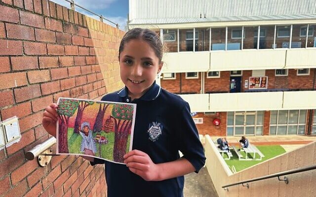 Last year's card competition winner, Naomi Zohar from Kesser Torah College in Sydney. Last year's card competition winner, Naomi Zohar from Kesser Torah College in Sydney.