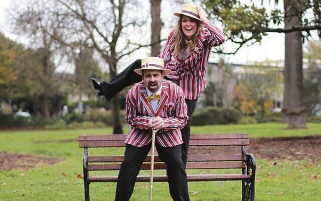 Comedians Jeremy Moses and Emilie Biggar. Comedians Jeremy Moses and Emilie Biggar.