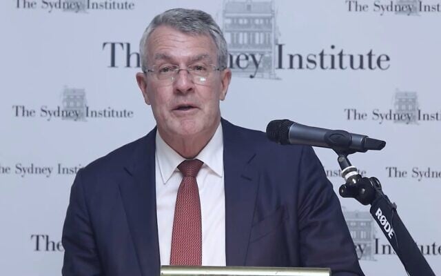 Mark Dreyfus at the Sydney Institute. Photo: Screenshot/YouTube Mark Dreyfus at the Sydney Institute. Photo: Screenshot/YouTube