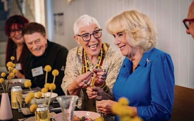 Her Majesty Queen Camilla with Ronni Kahn at Refettorio OzHarvest in Sydney. Her Majesty Queen Camilla with Ronni Kahn at Refettorio OzHarvest in Sydney.