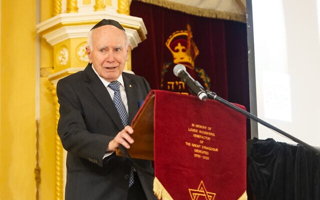 John Howard delivering the keynote address at the Sydney commemorative event. Photo: Giselle Haber John Howard delivering the keynote address at the Sydney commemorative event. Photo: Giselle Haber