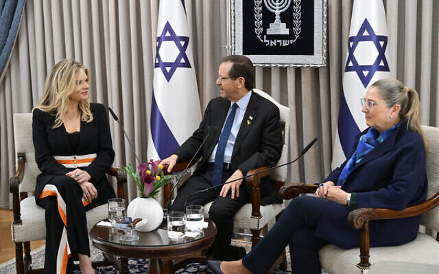 Erin Molan met with President Isaac Herzog. Erin Molan met with President Isaac Herzog.