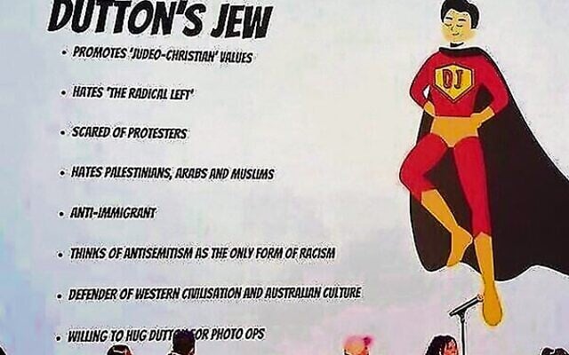 The "Dutton's Jew" slide at the QUT symposium in January. The "Dutton's Jew" slide at the QUT symposium in January.