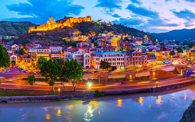 Twilight in Georgia’s capital of Tbilisi in the Old Town district with the ancient Narikala fortress in the background.
Photo: Evgeniy Fesenko/Dreamstime Twilight in Georgia’s capital of Tbilisi in the Old Town district with the ancient Narikala fortress in the background.
Photo: Evgeniy Fesenko/Dreamstime