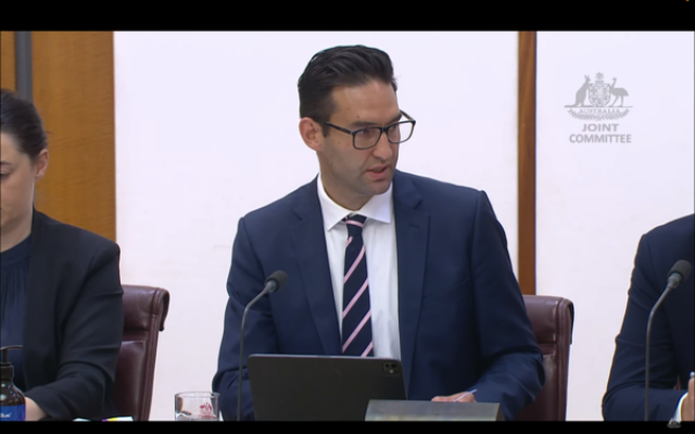 Chair of the parliamentary inquiry Macnamara MP Josh Burns at Wednesday's hearing. Chair of the parliamentary inquiry Macnamara MP Josh Burns at Wednesday's hearing.