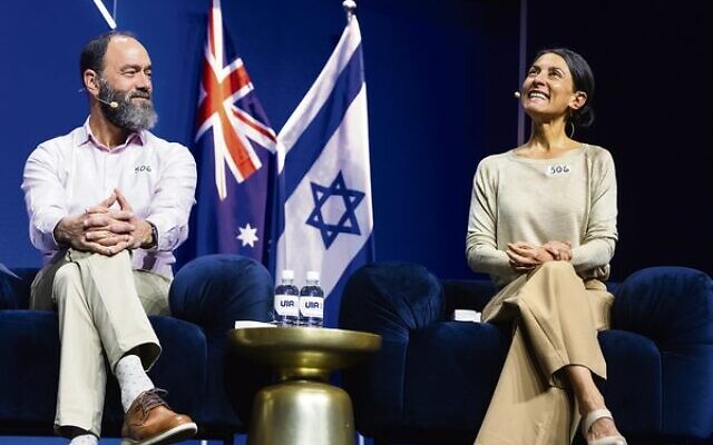 Jon Polin and Rachel Goldberg-Polin at the UIA event in Sydney.
Photo: Giselle Haber Jon Polin and Rachel Goldberg-Polin at the UIA event in Sydney.
Photo: Giselle Haber