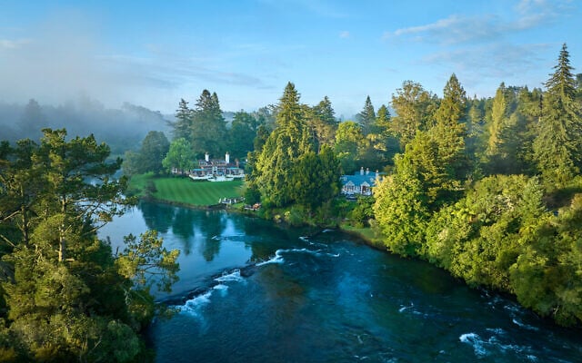 Huka Lodge on the banks of the Waikato River at Taupo. Photo: George Apostolidis. Huka Lodge on the banks of the Waikato River at Taupo. Photo: George Apostolidis.