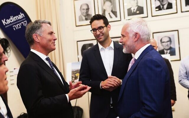 From left: Richard Marles, Josh Burns and JAQ director Gideon Kline.
Photo: Peter Haskin From left: Richard Marles, Josh Burns and JAQ director Gideon Kline.
Photo: Peter Haskin