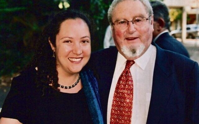 Rabbi Alison Conyer (left) and Emeritus Rabbi Richard Lampert in 2002. Rabbi Conyer officiated his funeral on March 24, 2025. Rabbi Alison Conyer (left) and Emeritus Rabbi Richard Lampert in 2002. Rabbi Conyer officiated his funeral on March 24, 2025.