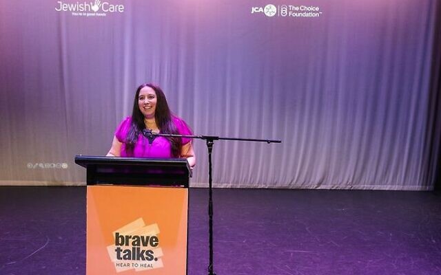 Jessica Abelsohn sharing her Brave Talk. Photo: Gisele Haber Jessica Abelsohn sharing her Brave Talk. Photo: Gisele Haber