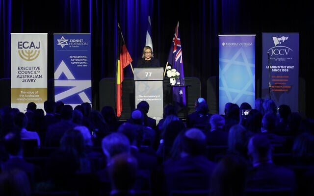 Victorian Premier Jacinta Allan at at a Yom Haatzmaut Reception in Melbourne on May 27 2025. Photo: Peter Haskin. Victorian Premier Jacinta Allan at at a Yom Haatzmaut Reception in Melbourne on May 27 2025. Photo: Peter Haskin.