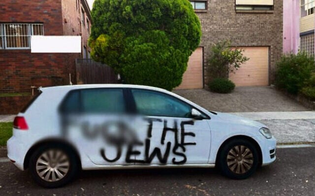 One of the many antisemitic attacks that took place in Sydney earlier this year. One of the many antisemitic attacks that took place in Sydney earlier this year.