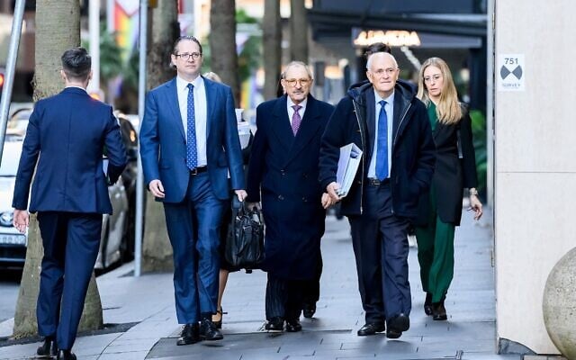 ECAJ deputy president Robert Goot (centre) and co-CEO Peter Wertheim (right) arrive at the Federal Court of Australia, in Sydney on Tuesday, June 10, 2025. Photo: AAP Image/Bianca De Marchi ECAJ deputy president Robert Goot (centre) and co-CEO Peter Wertheim (right) arrive at the Federal Court of Australia, in Sydney on Tuesday, June 10, 2025. Photo: AAP Image/Bianca De Marchi