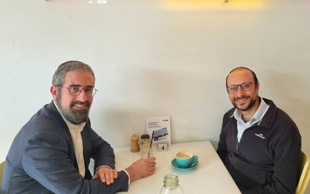 Rabbi Yaakov Glasman (Left) with Rabbi Avi Bart, who he is mentoring. Rabbi Yaakov Glasman (Left) with Rabbi Avi Bart, who he is mentoring.