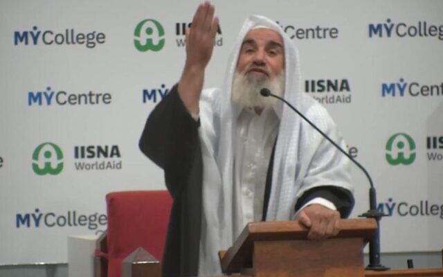 Sheik Abu Hamza, also known as Samir Mohtadi. Photo: Screenshot. Sheik Abu Hamza, also known as Samir Mohtadi. Photo: Screenshot.