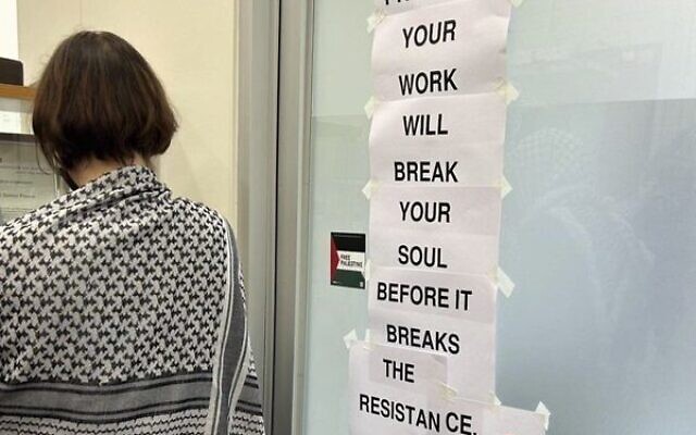 University of Melbourne students occupying a Jewish professor's office. Photo: Instagram University of Melbourne students occupying a Jewish professor's office. Photo: Instagram