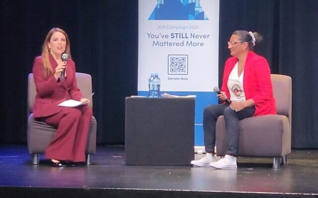 Nova Peris (right) talks to Sharri Markson. Nova Peris (right) talks to Sharri Markson.