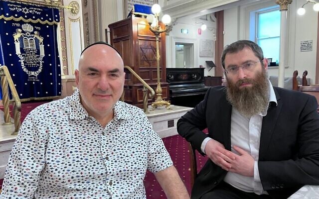 L to R: East Melbourne Hebrew Congregation President Danny Segal and Rabbi Dovid Gutnick. Photo: Bruce Hill. L to R: East Melbourne Hebrew Congregation President Danny Segal and Rabbi Dovid Gutnick. Photo: Bruce Hill.
