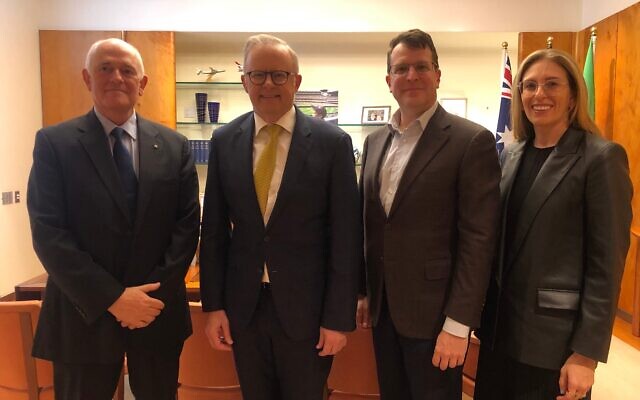 From left: Peter Wertheim, Anthony Albanese, Daniel Aghion, and Simone Abel. From left: Peter Wertheim, Anthony Albanese, Daniel Aghion, and Simone Abel.