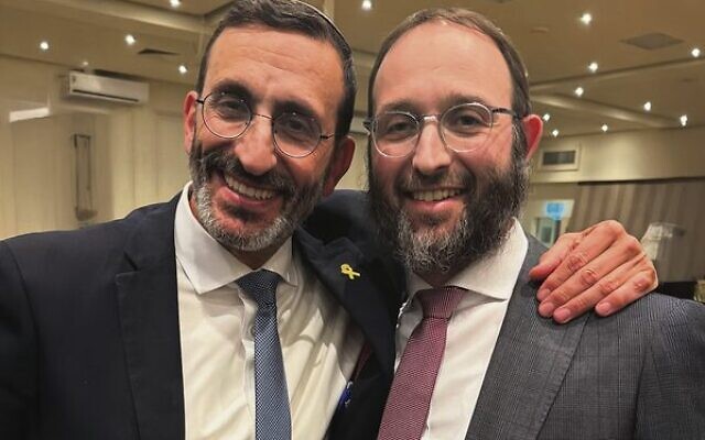 Rabbi Doron Perez (left) with Rabbi Daniel Rabin at Caulfield Shule on July 21. Rabbi Doron Perez (left) with Rabbi Daniel Rabin at Caulfield Shule on July 21.