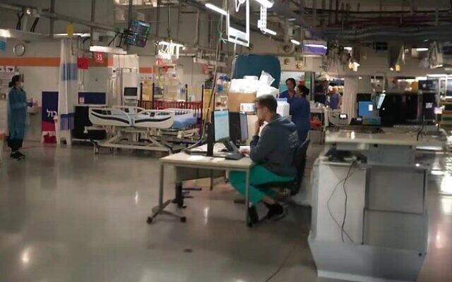 Sheba Hospital moved parts of its operations to an underground car park within hours. Photo: Sheba Medical Centre Sheba Hospital moved parts of its operations to an underground car park within hours. Photo: Sheba Medical Centre