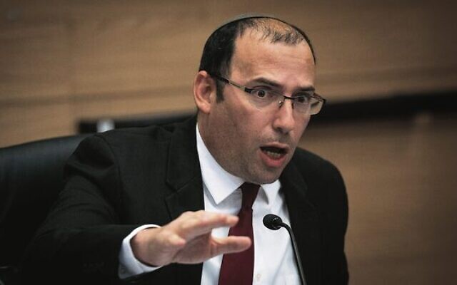 Right-wing Israeli MK Simcha Rothman, whose three-year ban on entering Australia has sparked a diplomatic spat between the two countries. Photo: Times of Israel. Right-wing Israeli MK Simcha Rothman, whose three-year ban on entering Australia has sparked a diplomatic spat between the two countries. Photo: Times of Israel.