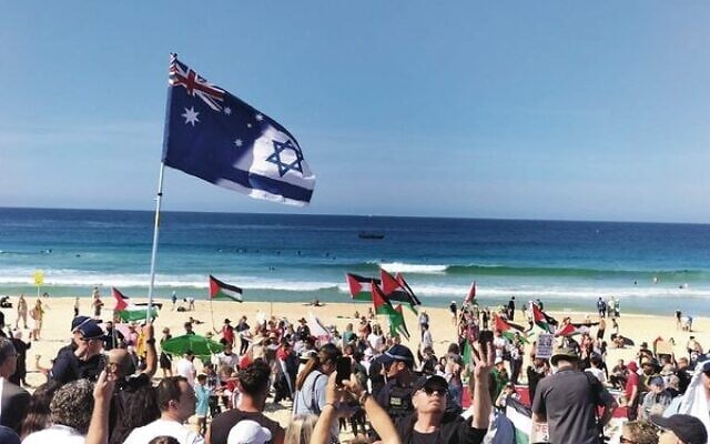 Counter-protest at Bondi Beach.. Counter-protest at Bondi Beach..