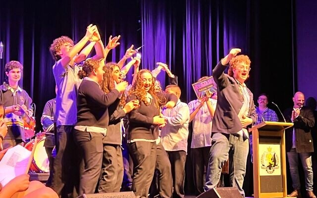 The King David School celebrating the award of Winner - Best Rock Song at Battle of the Bands. The King David School celebrating the award of Winner - Best Rock Song at Battle of the Bands.