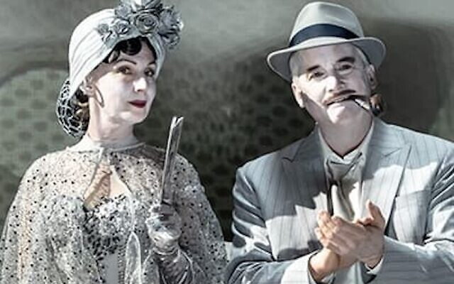 Lisa McCune and Ian Stenlake star in The 39 Steps. Photo: Cameron Grant Lisa McCune and Ian Stenlake star in The 39 Steps. Photo: Cameron Grant