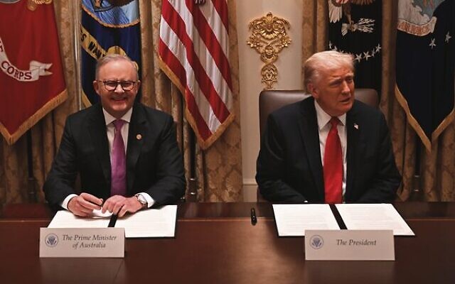 Prime Minister Anthony Albanese and US President Donald Trump at the White House.
Photo: AAP Image/Lukas Coch Prime Minister Anthony Albanese and US President Donald Trump at the White House.
Photo: AAP Image/Lukas Coch