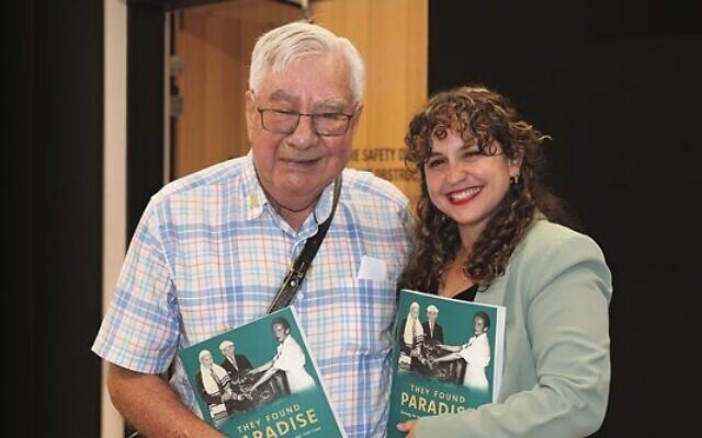 Gerald Moses, who sponsored the book, with author Shaina Rother. Gerald Moses, who sponsored the book, with author Shaina Rother.