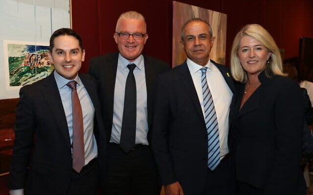 From left: JBD president David Ossip, NSW Police Commissioner Mal Lanyon, Israeli Ambassador Amir Maimon, NSW Police Minister Yasmin Catley. Photo: Nadine Saacks From left: JBD president David Ossip, NSW Police Commissioner Mal Lanyon, Israeli Ambassador Amir Maimon, NSW Police Minister Yasmin Catley. Photo: Nadine Saacks