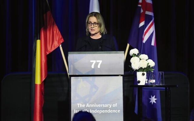 Victorian Premier Jacinta Allan at the 2025 Zionism Victoria Yom Ha'atzmaut cocktail event. Photo: Peter Haskin Victorian Premier Jacinta Allan at the 2025 Zionism Victoria Yom Ha'atzmaut cocktail event. Photo: Peter Haskin