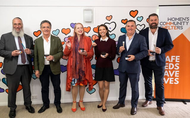 From left: Rabbi Mendel Kastel, Allan Vidor, Annabelle Daniel, Minister Rose Jackson, Adrian Harrington, Ben Dircks. Photo: Cassandra Hannagan From left: Rabbi Mendel Kastel, Allan Vidor, Annabelle Daniel, Minister Rose Jackson, Adrian Harrington, Ben Dircks. Photo: Cassandra Hannagan