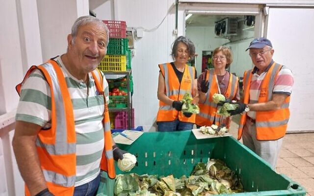 Sorting and preparing vegetables at Mizilot Mazon. Sorting and preparing vegetables at Mizilot Mazon.