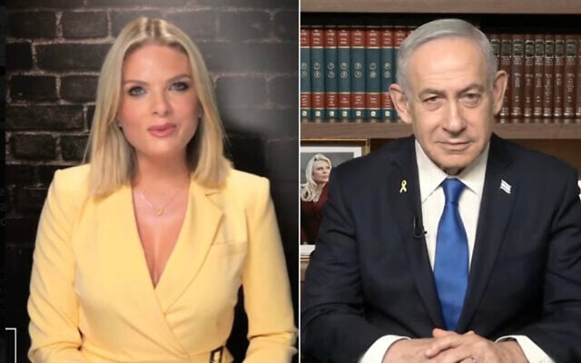 Prime Minister Benjamin Netanyahu speaks to Australian host Erin Molan. Prime Minister Benjamin Netanyahu speaks to Australian host Erin Molan.