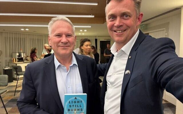 Michael Scott (right) with retired British Army officer Richard Kemp. Michael Scott (right) with retired British Army officer Richard Kemp.