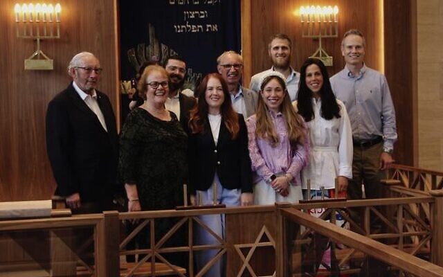 From left: Rodney Hyman, Shirley Casper, Rabbi Mendel Slavin, Felicity Wilson MP, Jonathan Hamberger, Rebbetzin Chaya Slavin, Rabbi Chaim Koncepolski, Rebbetzin Dina Koncepolski, Tim James MP. Photo: Shane Desiatnik From left: Rodney Hyman, Shirley Casper, Rabbi Mendel Slavin, Felicity Wilson MP, Jonathan Hamberger, Rebbetzin Chaya Slavin, Rabbi Chaim Koncepolski, Rebbetzin Dina Koncepolski, Tim James MP. Photo: Shane Desiatnik