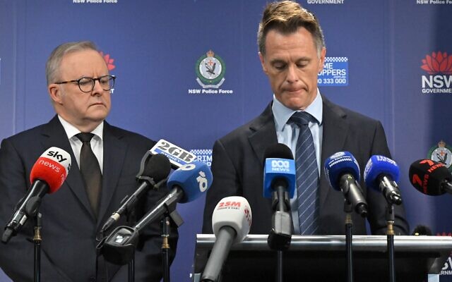 New South Wales Premier Chris Minns and Prime Minister Anthony Albanese at a press conference on Monday morning. Photo: Facebook. New South Wales Premier Chris Minns and Prime Minister Anthony Albanese at a press conference on Monday morning. Photo: Facebook.
