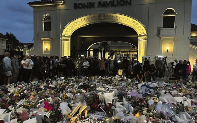 A chanukiah was lit on Monday night at the memorial site for the victims of the Bondi Beach terror attack. A chanukiah was lit on Monday night at the memorial site for the victims of the Bondi Beach terror attack.