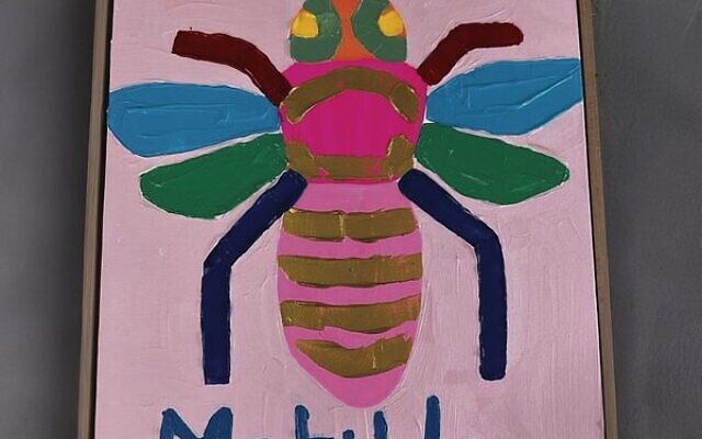 Anna Batman's 'Bee' delivered to Matilda's family. The image will also be on tea towels sold to raise money for Matilda's family. Photo: Supplied. Anna Batman's 'Bee' delivered to Matilda's family. The image will also be on tea towels sold to raise money for Matilda's family. Photo: Supplied.