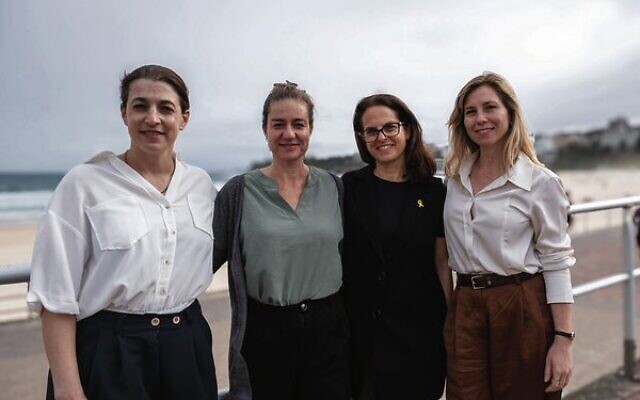 Sheba Medical Centre trauma specialists Jana Porat, Shani Or-Noy, Tamar Silber and Naama de la Fontaine are in Sydney to support the community. Photo: Loretta Godfrey Sheba Medical Centre trauma specialists Jana Porat, Shani Or-Noy, Tamar Silber and Naama de la Fontaine are in Sydney to support the community. Photo: Loretta Godfrey