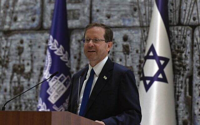 Israeli President Isaac Herzog.
Photo: Times of Israel Israeli President Isaac Herzog.
Photo: Times of Israel