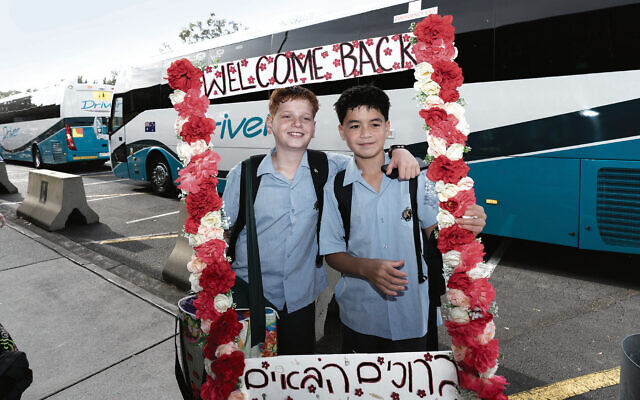 Caption: Mount Scopus students Cody Nowoweiski and Asher Snider on the first day of school for 2026. Caption: Mount Scopus students Cody Nowoweiski and Asher Snider on the first day of school for 2026.